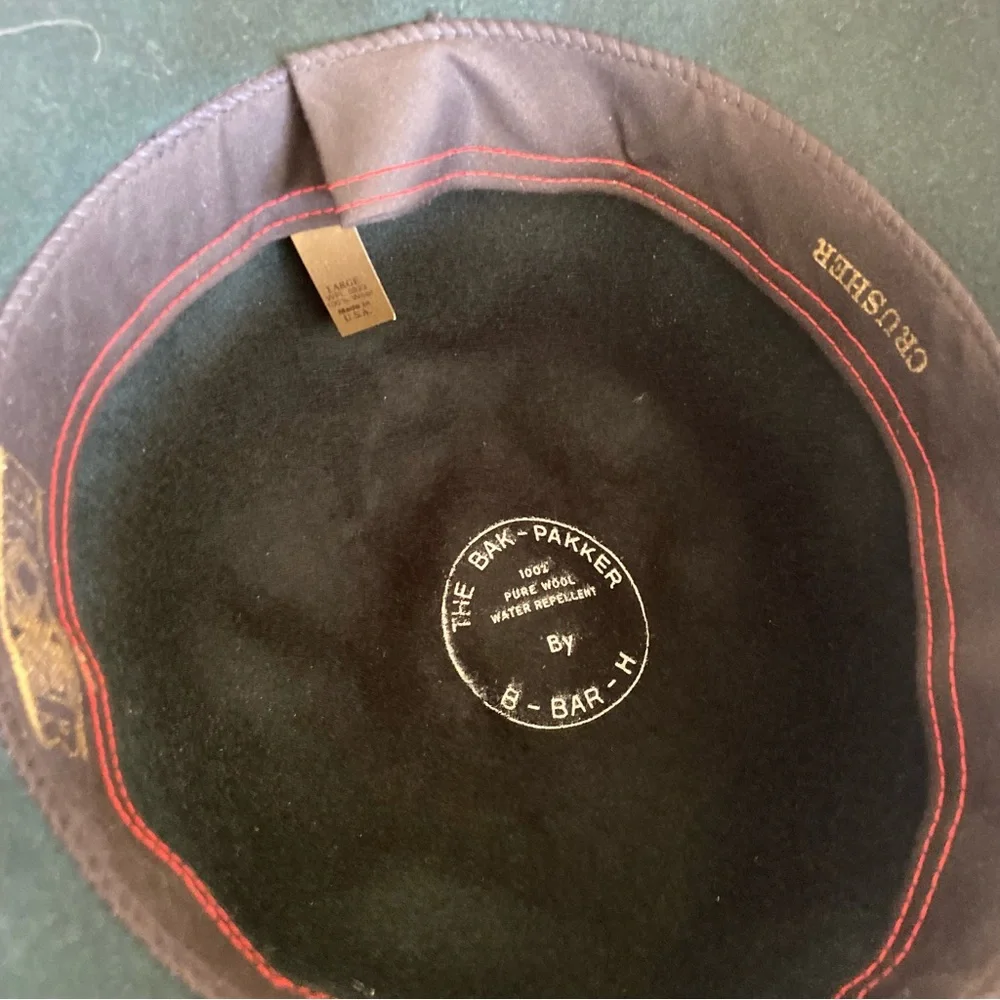 The Bak Pakker Hat Large Crusher Packable by B Bar H Wool Vintage - Picture 6 of 9